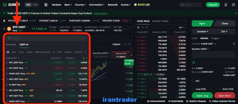 انتخاب ارز در فیوجرز